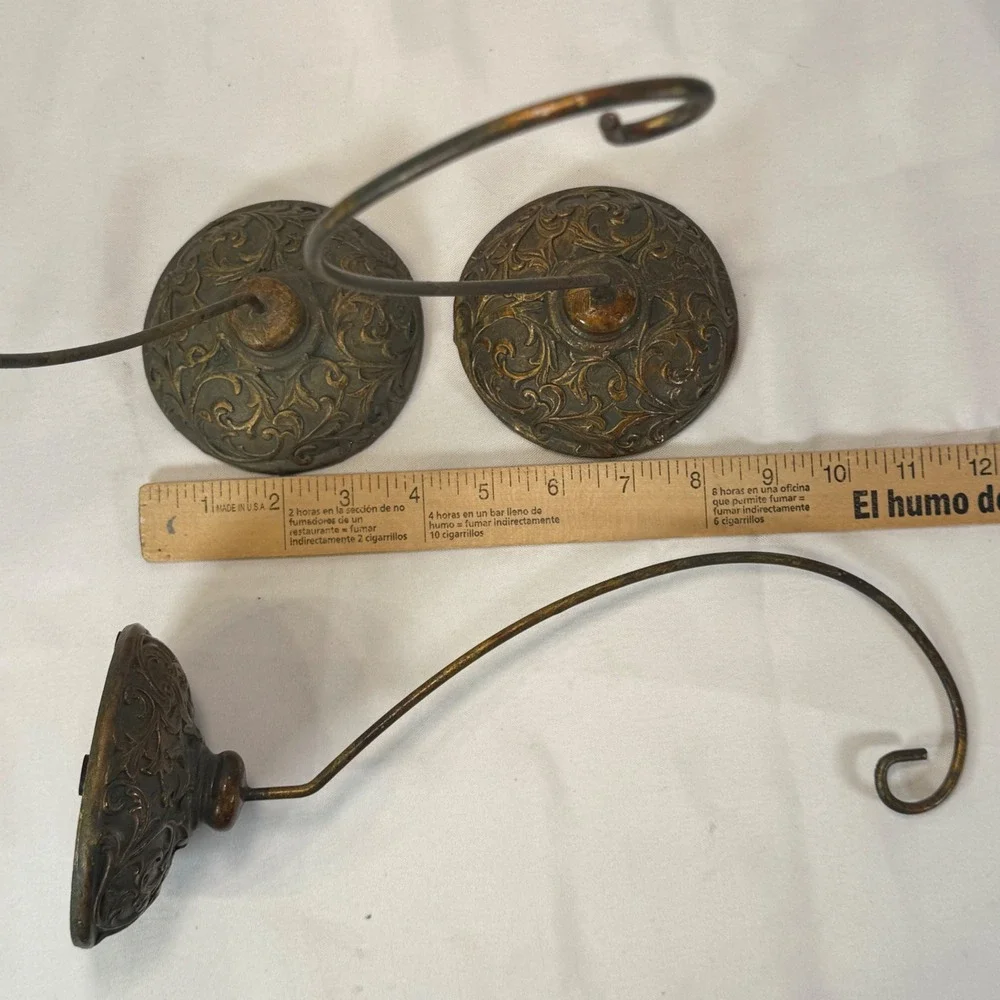 Sullivans Ornament Display Stands Set of 3 Bronze Filigree Base PR1913 9.5in
